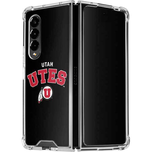 University of Utah Utes Logo Galaxy Z Fold4 5G Clear Case