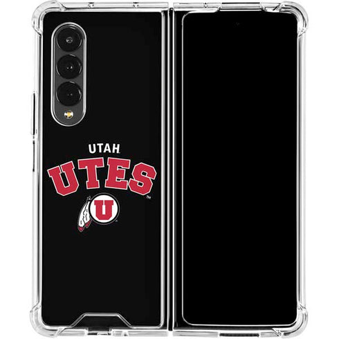 University of Utah Utes Logo Galaxy Z Fold4 5G Clear Case