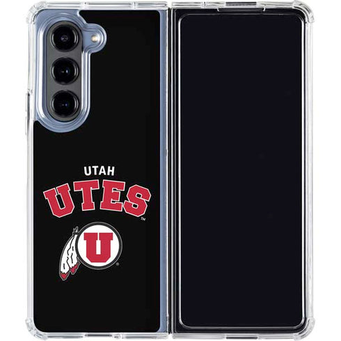 University of Utah Utes Logo Galaxy Z Fold5 5G Clear Case