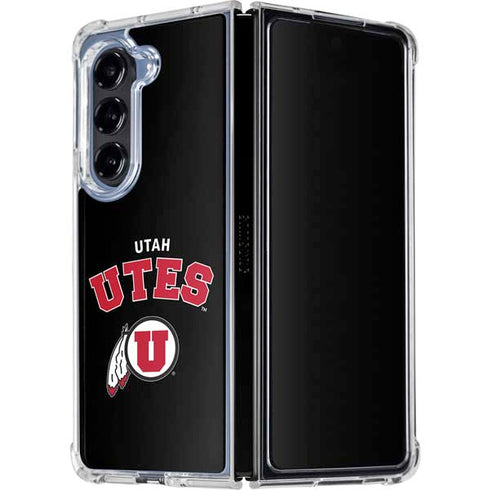 University of Utah Utes Logo Galaxy Z Fold5 5G Clear Case