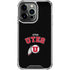 University of Utah Utes Logo iPhone 14 Pro Clear Case