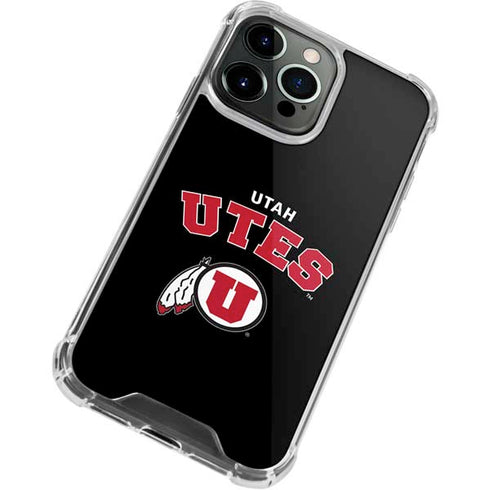 University of Utah Utes Logo iPhone 14 Pro Clear Case