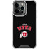 University of Utah Utes Logo iPhone 15 Pro Clear Case
