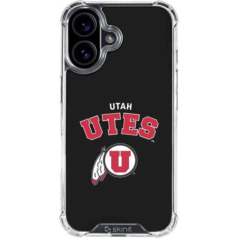 University of Utah Utes Logo iPhone 16 Plus Clear Case