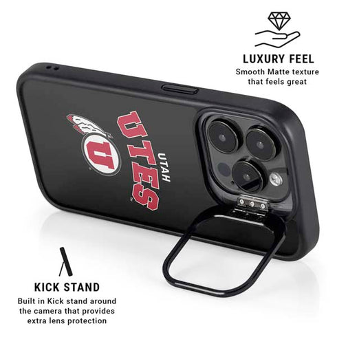 University of Utah Utes Logo iPhone 16 Pro Kickstand Case