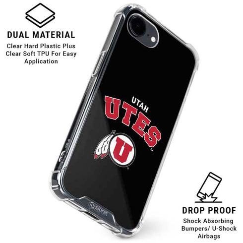 University of Utah Utes Logo iPhone 16e Clear Case