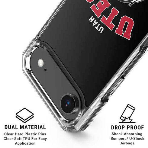 University of Utah Utes Logo iPhone 17 Air Clear Case