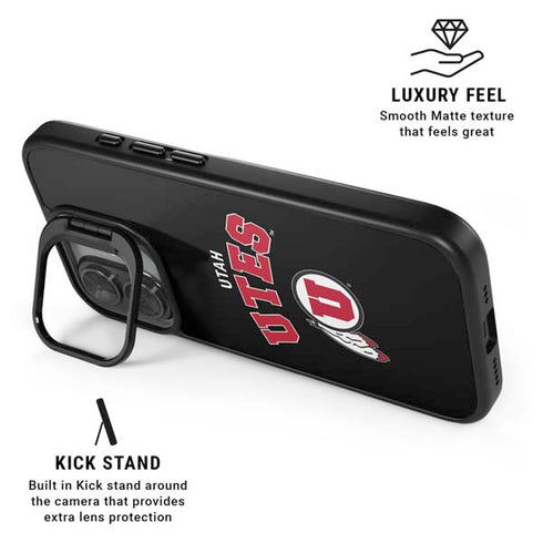 University of Utah Utes Logo iPhone 17 Kickstand Case