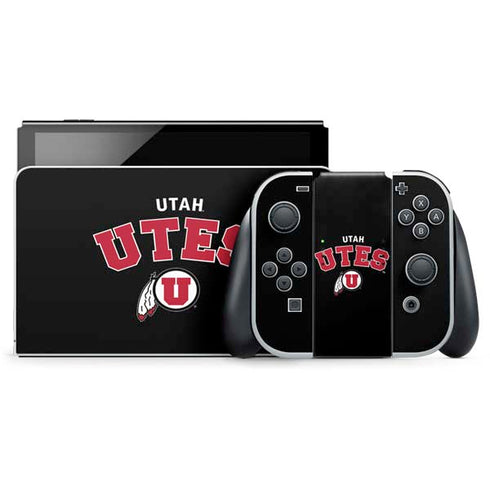 University of Utah Utes Logo Nintendo Switch OLED (2021) Skin