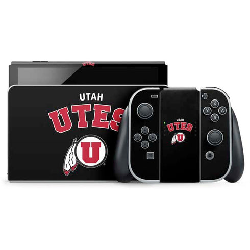University of Utah Utes Logo Nintendo Skins