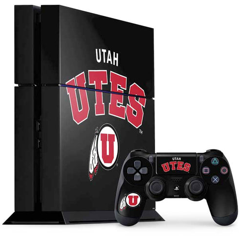 University of Utah Utes Logo PS4 Console and Controller Bundle Skin