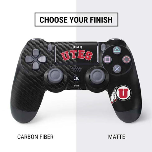 University of Utah Utes Logo PS4 Controller Skin