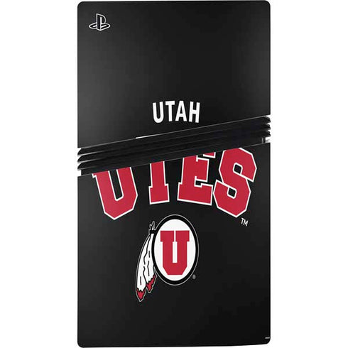 University of Utah Utes Logo PS5 Pro Console Skin