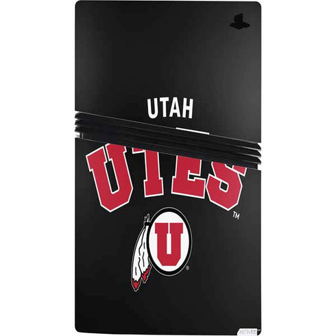 University of Utah Utes Logo PS5 Pro Console Skin
