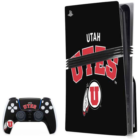 University of Utah Utes Logo PS5 Pro Disk Bundle Skin