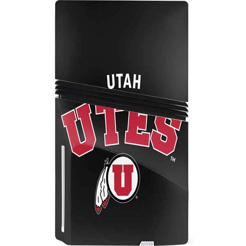 University of Utah Utes Logo PS5 Pro Disk Console Skin