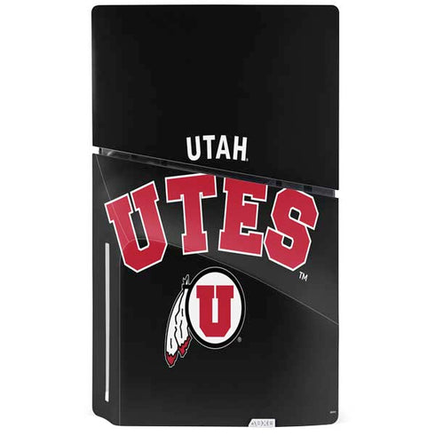 University of Utah Utes Logo PS5 Slim Disk Console Skin