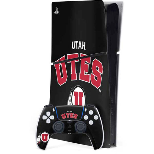 University of Utah Utes Logo PS5 Slim Digital Edition Bundle Skin
