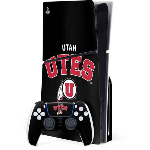 University of Utah Utes Logo PlayStation PS5 Skins