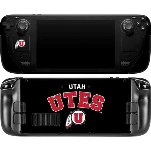 University of Utah Utes Logo Steam Deck Handheld Gaming Computer OLED Skin