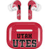 Utah Utes Text on Red AirPods Pro 2nd Gen Skin