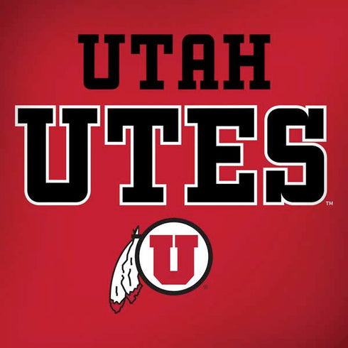 University of Utah Utes Text on Red Dell Alienware Skin