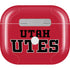 Utah Utes Text on Red Apple AirPods (3rd Gen 2021) Skin
