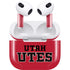 Utah Utes Text on Red Apple AirPods (3rd Gen 2021) Skin