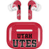 Utah Utes Text on Red Apple AirPods Pro Skin