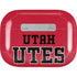 Utah Utes Text on Red Apple AirPods Pro Skin