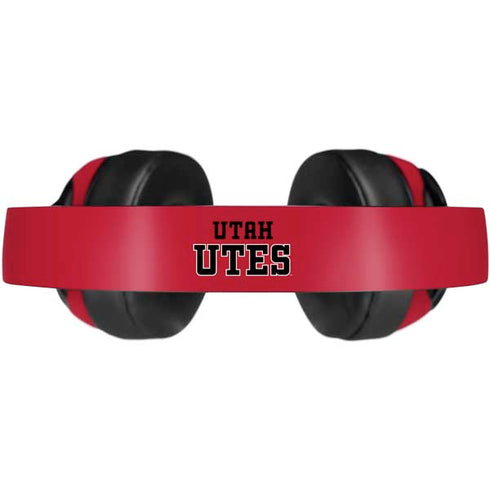Utah Utes Text on Red Beats Solo Pro Skin