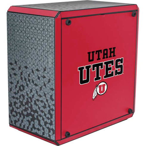 Utah Utes Text on Red Cooler Master MasterBox Q300L Mini Tower Skin