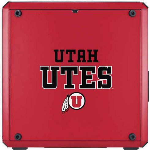 Utah Utes Text on Red Cooler Master MasterBox Q300L Mini Tower Skin