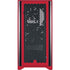 Utah Utes Text on Red Corsair 4000D Tempered Glass Mid-Tower ATX Case Skin