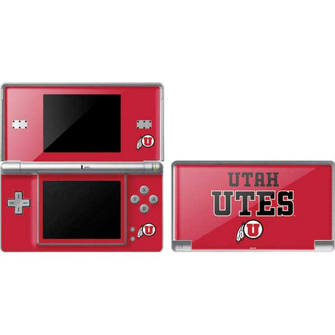 University of Utah Utes Text on Red DS Lite Skin