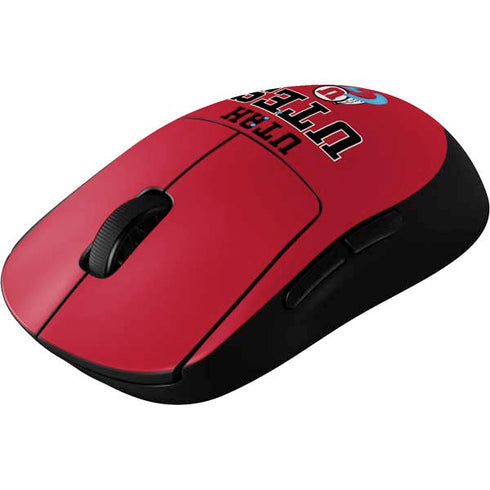 University of Utah Utes Text on Red G Pro Wireless Gaming Mouse Skin