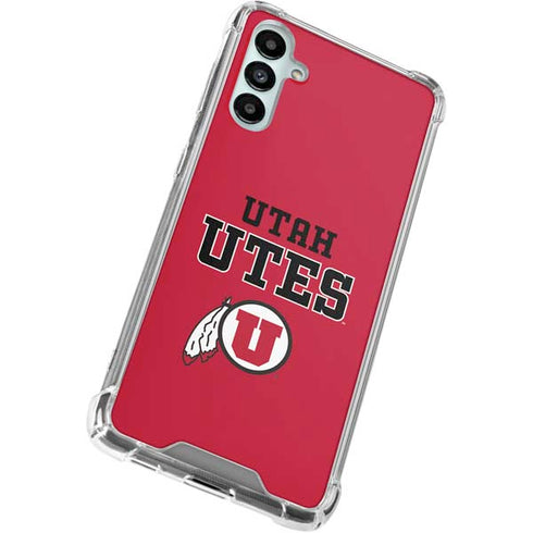 University of Utah Utes Text on Red Gabb Phone 4 Clear Case