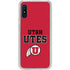 University of Utah Utes Text on Red Galaxy Cases