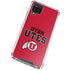 Utah Utes Text on Red Galaxy A12 Clear Case