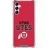 Utah Utes Text on Red Galaxy A14 5G Clear Case