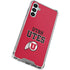 Utah Utes Text on Red Galaxy A14 5G Clear Case
