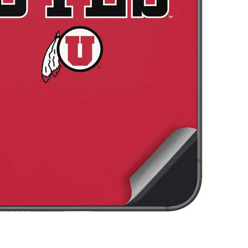 Utah Utes Text on Red Galaxy A14 5G Skin