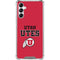 University of Utah Utes Text on Red Galaxy A15 5G Clear Case