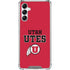 University of Utah Utes Text on Red Galaxy A15 5G Clear Case