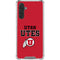 University of Utah Utes Text on Red Galaxy A17 Clear Case