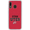 Utah Utes Text on Red Galaxy A20 Clear Case