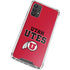 Utah Utes Text on Red Galaxy A32 5G Clear Case