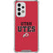 Utah Utes Text on Red Galaxy A33 5G Clear Case
