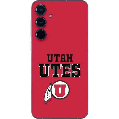 University of Utah Utes Text on Red Galaxy A35 5G Skin