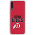 Utah Utes Text on Red Galaxy A50 Clear Case